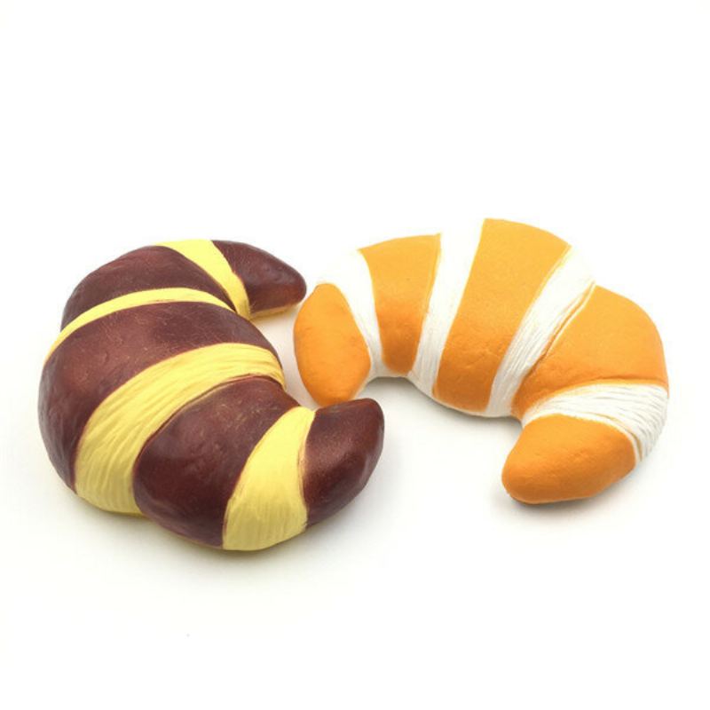 18 cm Squishyfun Jumbo Croissant Squishy Chléb Super Pomalu Rostoucí Ždímací Kolekce Hračka Zábavný Dárek