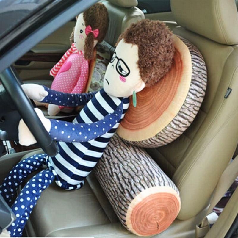 3d 3d Polštář Z Pařezu Dřevo Throw Sycamore Tree Cushion Home Office Car Dekor