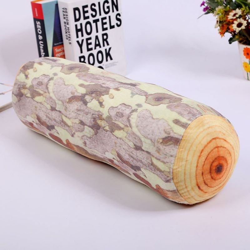 3d 3d Polštář Z Pařezu Dřevo Throw Sycamore Tree Cushion Home Office Car Dekor