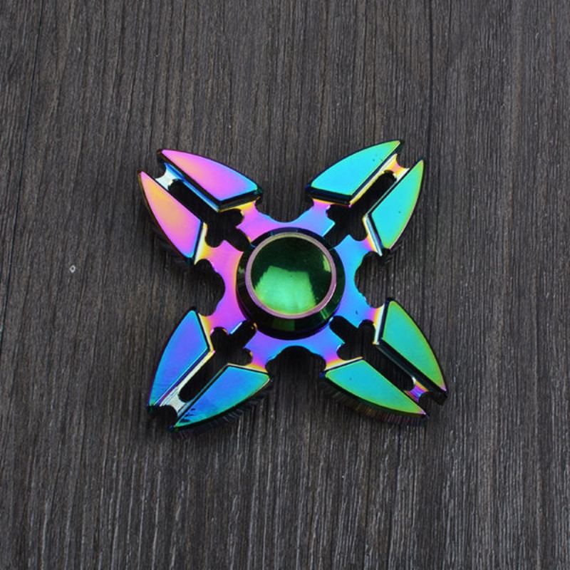 4bodový Duhový Hliníkový Fidget Hand Spinner Finger Toy Edc Focus Kids Adult