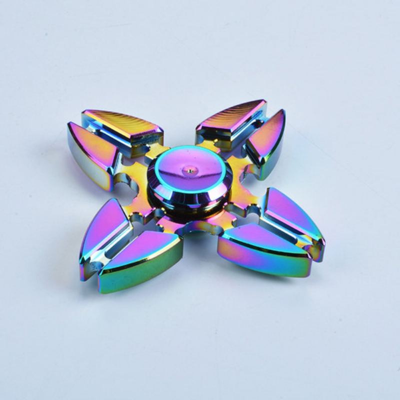 4bodový Duhový Hliníkový Fidget Hand Spinner Finger Toy Edc Focus Kids Adult