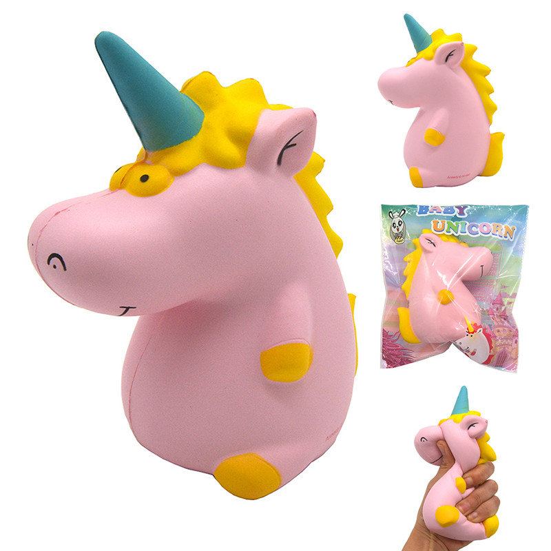 Areedy Squishy Baby Unicorn 14 cm * 10 cm * 8 cm Super Pomalu Rostoucí Roztomilý Růžový Vonný Originální Balíček