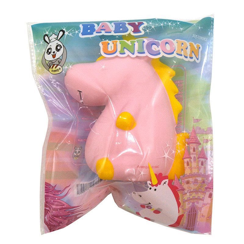 Areedy Squishy Baby Unicorn 14 cm * 10 cm * 8 cm Super Pomalu Rostoucí Roztomilý Růžový Vonný Originální Balíček