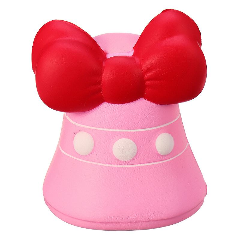 Bow-knot Bell Squishy Jumbo Pomalu Rostoucí Plyšová Dárková Kolekce S Obalem