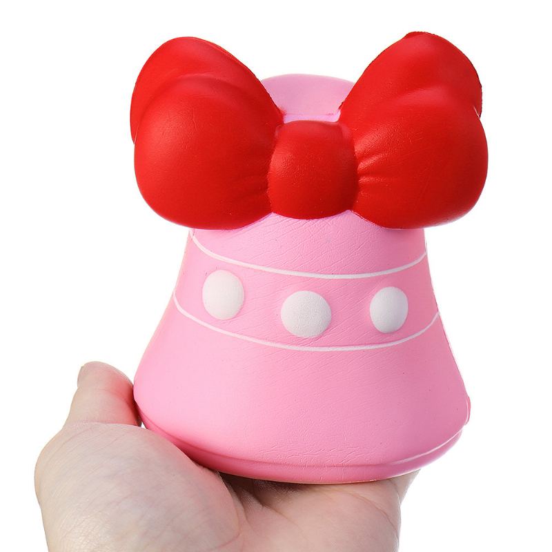 Bow-knot Bell Squishy Jumbo Pomalu Rostoucí Plyšová Dárková Kolekce S Obalem