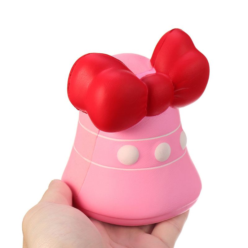 Bow-knot Bell Squishy Jumbo Pomalu Rostoucí Plyšová Dárková Kolekce S Obalem