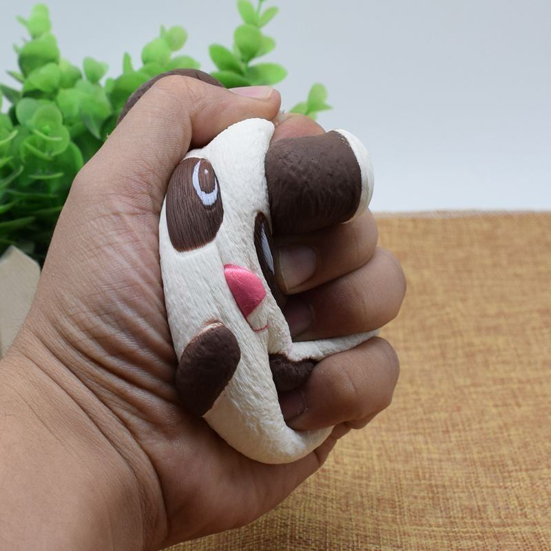 Cute Jumbo Panda Bread Řemínek Na Telefon Měkká Squishy Head Charms Taška Na Klíče Na Mobil Přívěsek