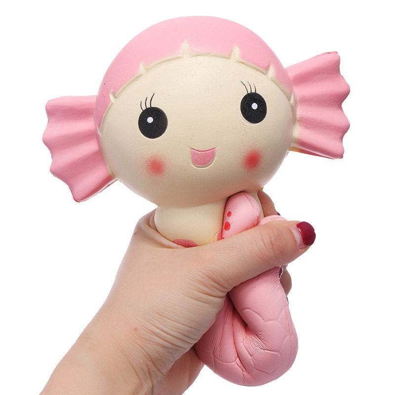 Cutie Squishy Mořská Panna Hračky Vonný Chlebový Dort Super 19cm Měkký Pomalu Rostoucí Původní Balení