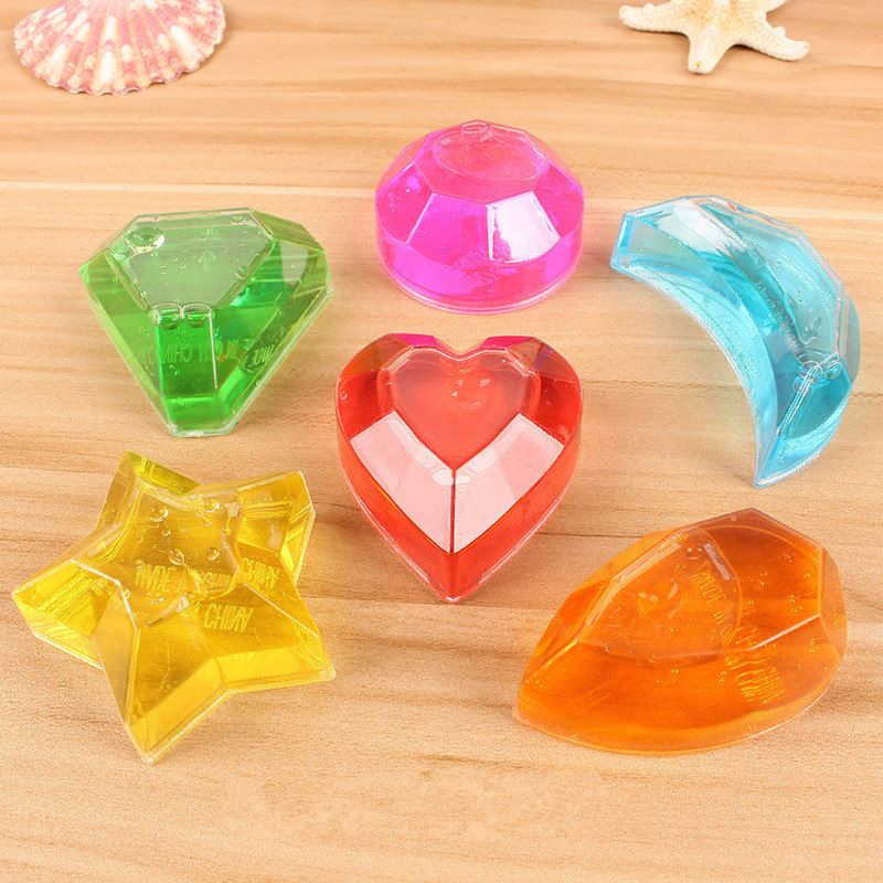 Dárková Hračka 6pcs Crystal Diamond Star Slime Jelly Plasteline