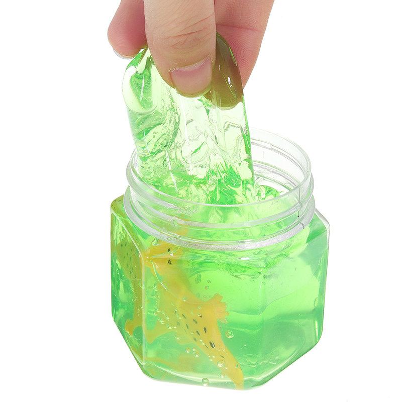 Dinosaur Crystal Slime Hex Láhev Transparentní Hliněná Diy Plastelínová Hračka Jako Dárek