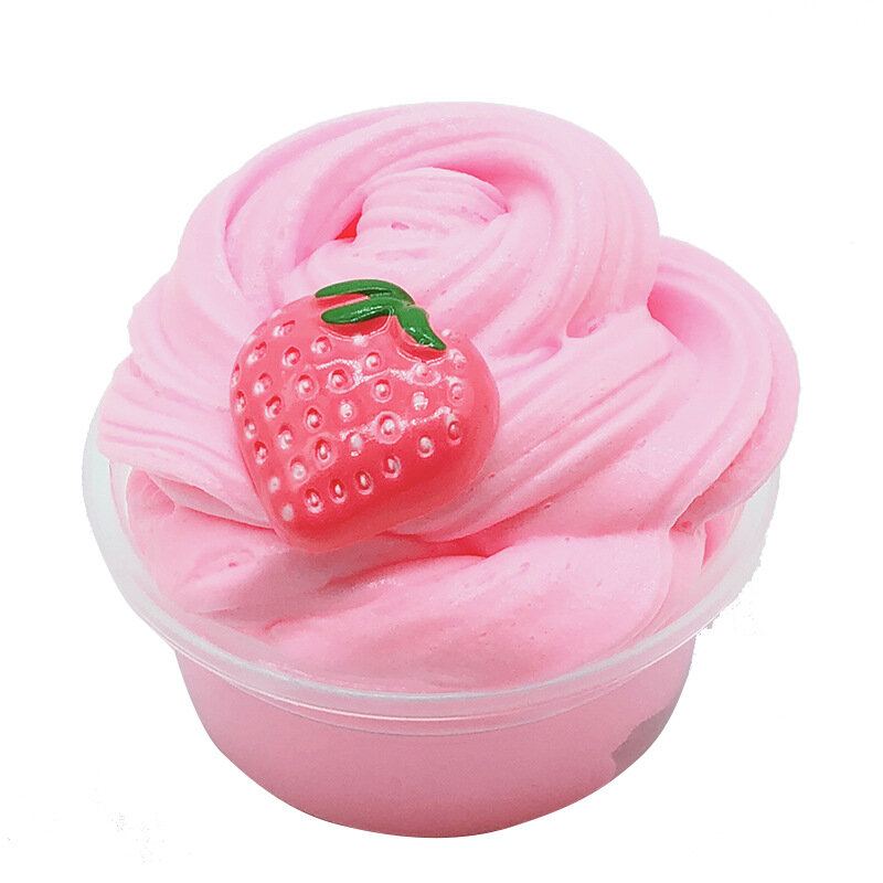 Diy Fruit Slime Fluffy Cotton Mud Multicolor Cup Cake Clay 100 Ml