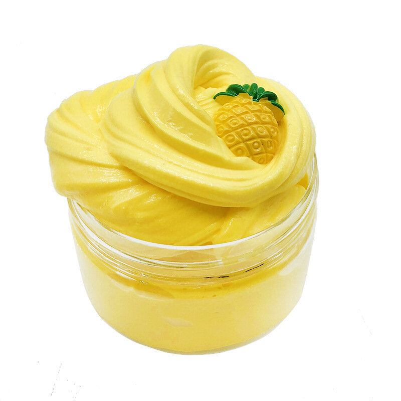 Diy Fruit Slime Fluffy Cotton Mud Multicolor Cup Cake Clay 100 Ml