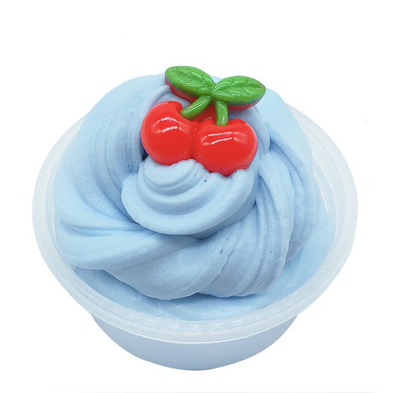 Diy Fruit Slime Fluffy Cotton Mud Multicolor Cup Cake Clay 100 Ml