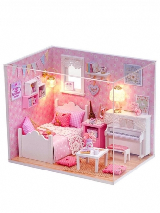 Diy Handcraft Miniaturní Dollhouse Dolls House My Little Angels Piano Room