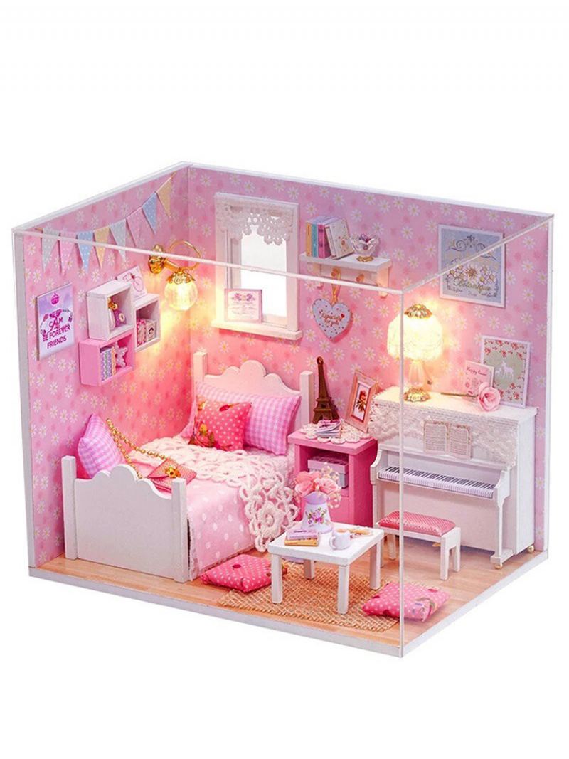 Diy Handcraft Miniaturní Dollhouse Dolls House My Little Angels Piano Room