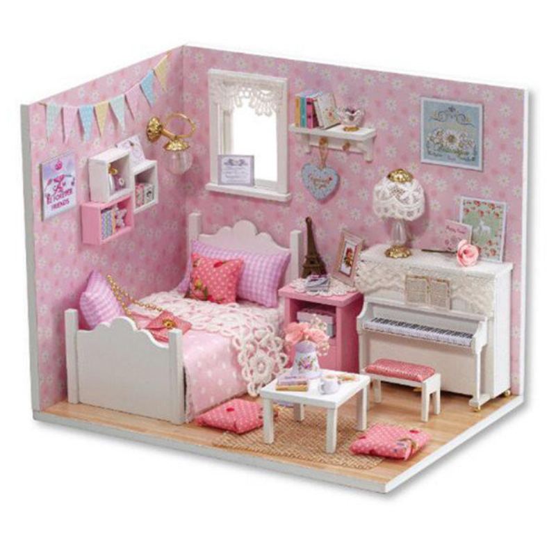 Diy Handcraft Miniaturní Dollhouse Dolls House My Little Angels Piano Room