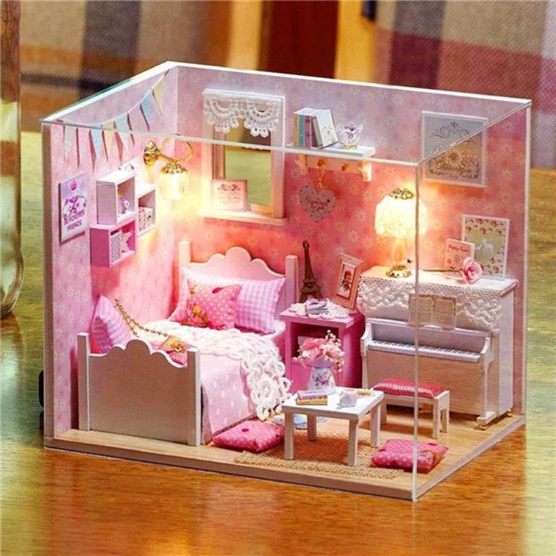 Diy Handcraft Miniaturní Dollhouse Dolls House My Little Angels Piano Room