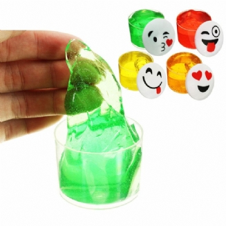 Emoji Face Slime Cup Láhev Křišťálové Bahno Náhodné Děti Dospělí Dárek Proti Stresu Dekompresní Hračka