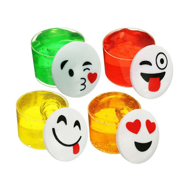 Emoji Face Slime Cup Láhev Křišťálové Bahno Náhodné Děti Dospělí Dárek Proti Stresu Dekompresní Hračka