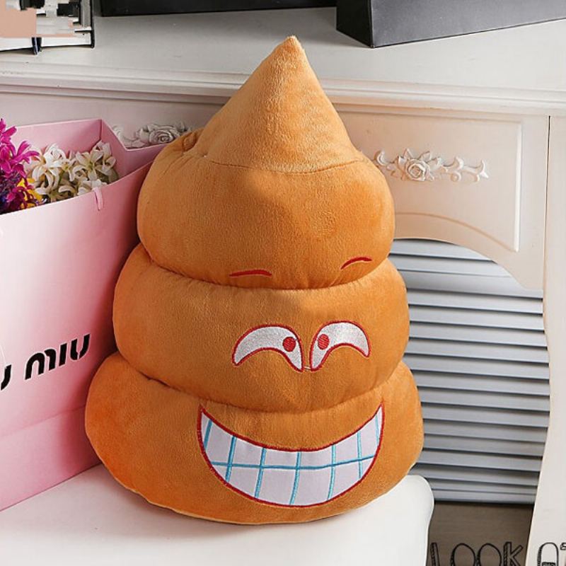 Funny Poo Shape Throw Polštář Pro Panenky Postýlka Pohovka Židle Bavlněný Polštářek