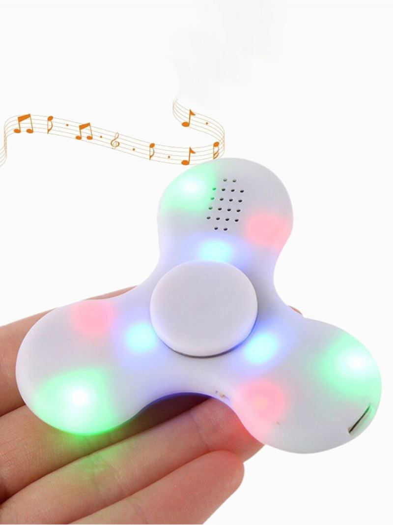 Hand Spinner Nabíjecí Hudební Led Fidget Finger Focus Miniaplikace Pro Snížení Stresu