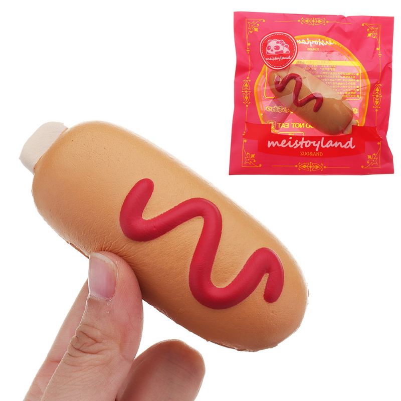 Hot Dog Squishy Plyšová Hračka Slow Rising Bun Kawaii Cartoon Gift Collection