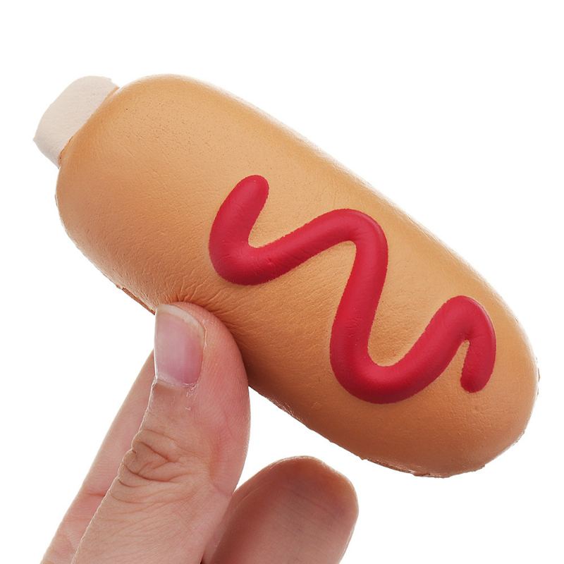 Hot Dog Squishy Plyšová Hračka Slow Rising Bun Kawaii Cartoon Gift Collection