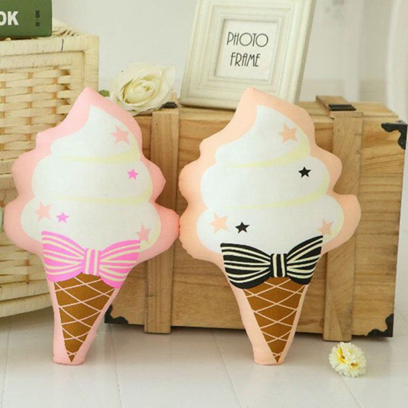 Ice Cream Bowknot Throw Polštář Bavlněný Látkový Pohovka Autopostel Home Decor