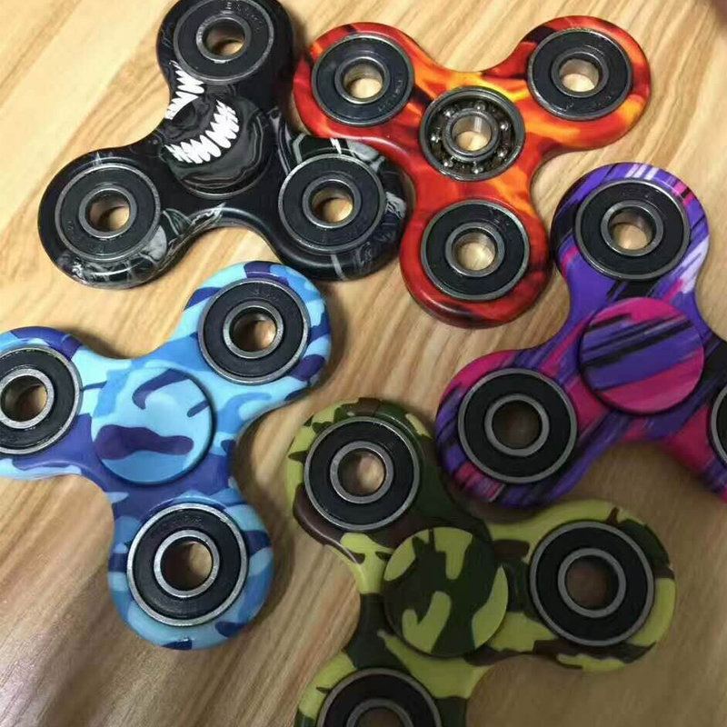 Kamufláž Rotující Fidget Hand Spinner Adhd Autismus Konečky Prstů Prsty Gyro Snížení Stresu