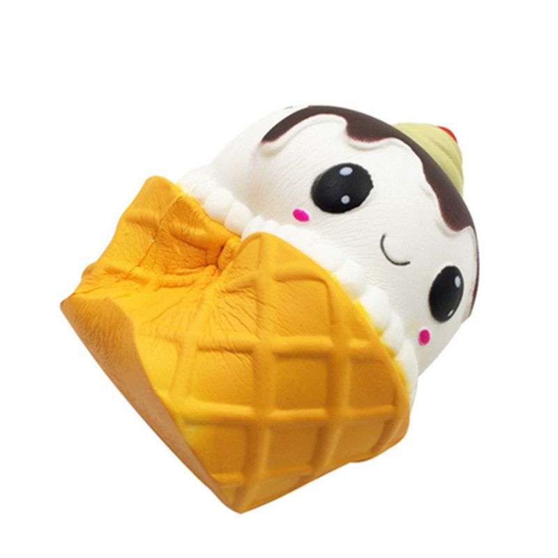 Kawaii Emoji Ice Cream Cup Squishy Pomalu Rostoucí Hračka Roztomilá Panenka