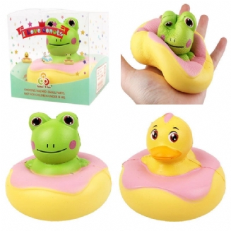 Kawaii Frog Duck Squishy Slow Rising With Packaging Collection Dárková Plyšová Hračka