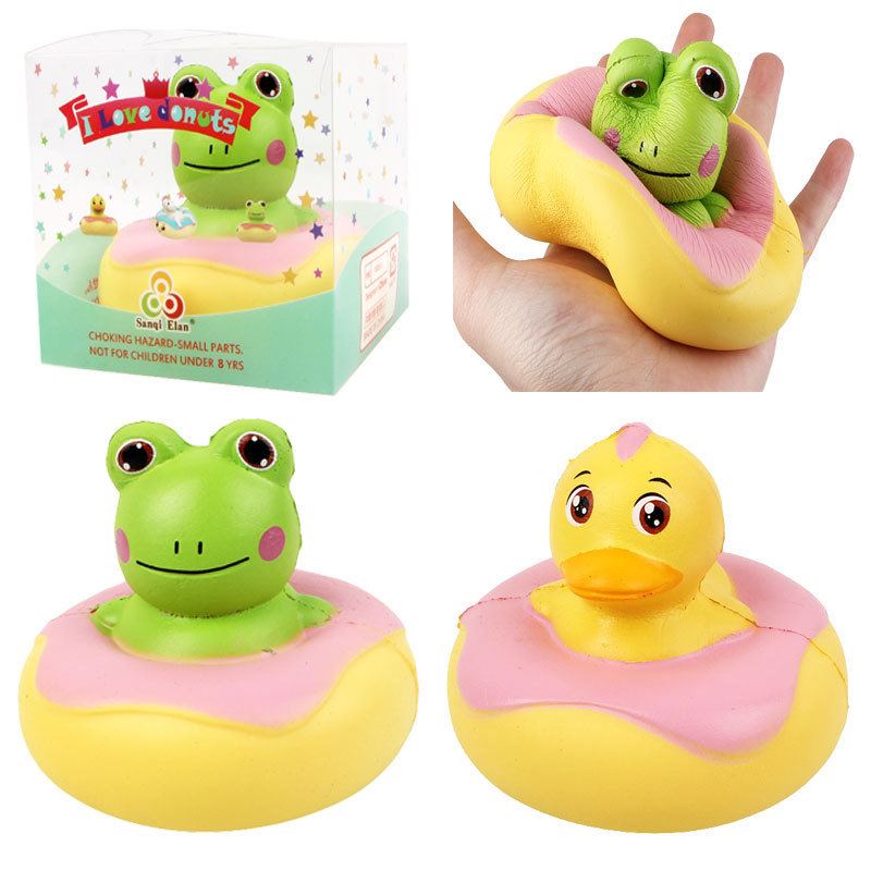 Kawaii Frog Duck Squishy Slow Rising With Packaging Collection Dárková Plyšová Hračka