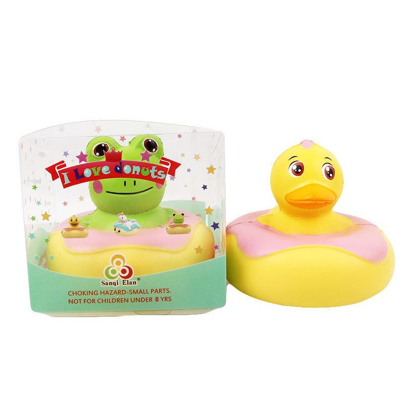 Kawaii Frog Duck Squishy Slow Rising With Packaging Collection Dárková Plyšová Hračka