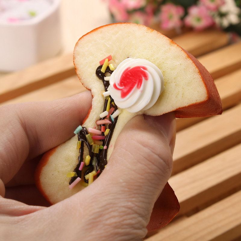 Kawaii Squishy Simulační Hračka Toast Magnet Na Dekorace Dárek