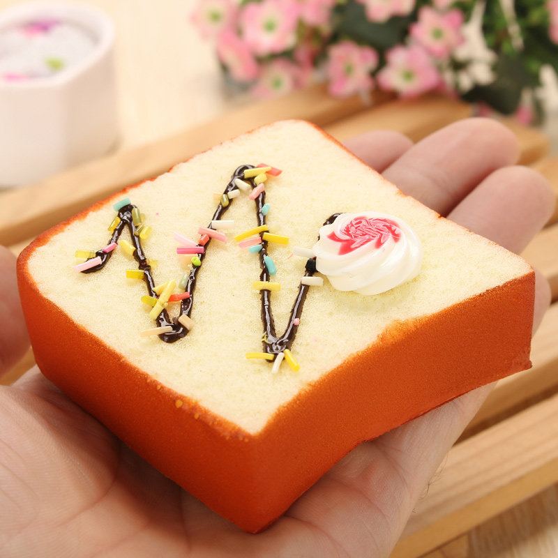 Kawaii Squishy Simulační Hračka Toast Magnet Na Dekorace Dárek