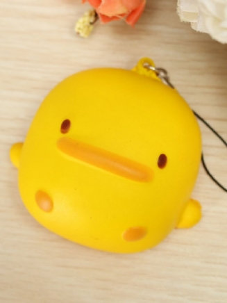 Kawaii Squishy Yellow Duck Měkká Roztomilá Taška Na Telefon Jako Dárek