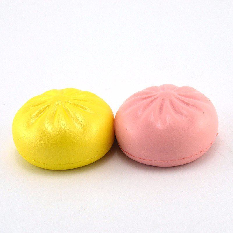 Kiibru Squishy Toy Bun Pink Yellow Řetízek Telefon Taška Popruh Dárková Dekorace