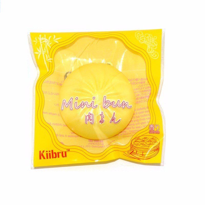 Kiibru Squishy Toy Bun Pink Yellow Řetízek Telefon Taška Popruh Dárková Dekorace