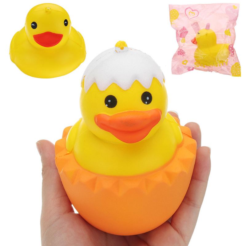 Kreslená Žlutá Kachna Squishy Pomalu Rostoucí S Balením Kolekce Dárková Plyšová Hračka