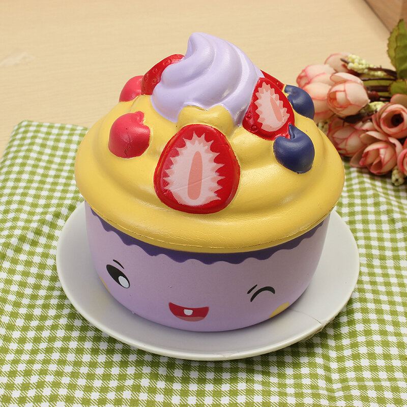 Leilei Squishy Jahoda Ovocný Zmrzlinový Pohár Cupcake Pomalé Kynutí Originální Balení Kolekce Dárek