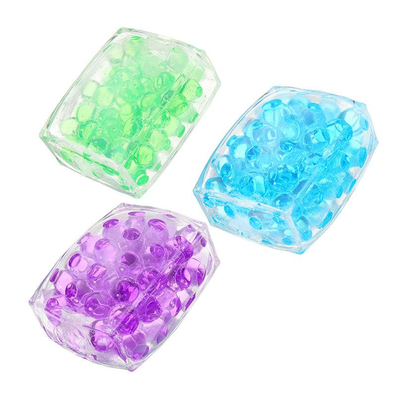 Multicolor Tofu Mesh Squishy Stress Relier Ball Zábavný Dárek