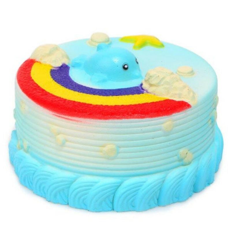 Ne Ne Squishy Jumbo Ocean Rainbow Cake Dolphin Star Pomalu Rostoucí Originální Balení Dekor Dárková Hračka