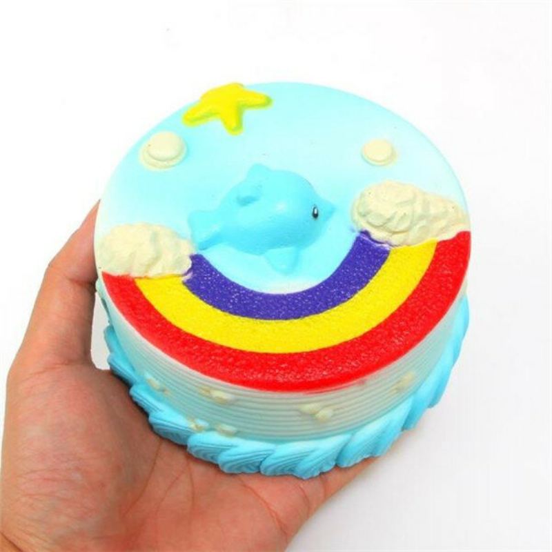 Ne Ne Squishy Jumbo Ocean Rainbow Cake Dolphin Star Pomalu Rostoucí Originální Balení Dekor Dárková Hračka