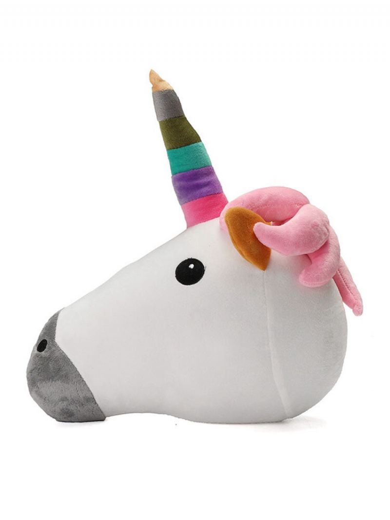 Polštář Unicorn Emoji Throw Rainbow Pink Poop Emoticon 32cm