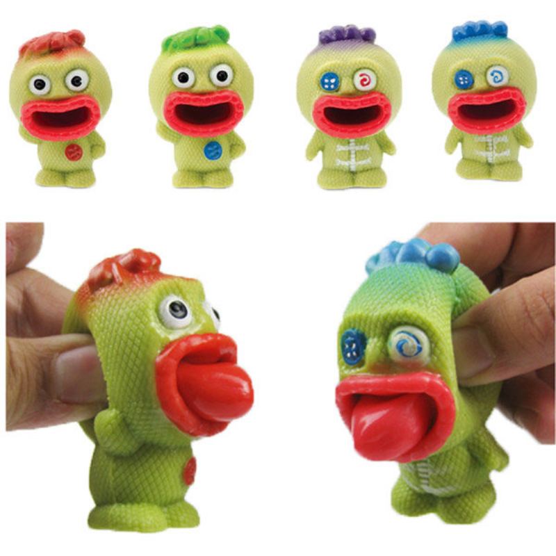 Pop-out Alien Squishy Uvolňovač Stresu Zábavný Dárek Ventilační Hračky Big Mouth Slime