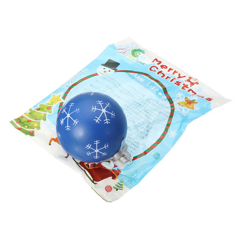 Pu Kreslené Vánoční Koule Squishy Toys 9.5 cm Pomalu Rostoucí S Obalem Kolekce Dárková Plyšová Hračka