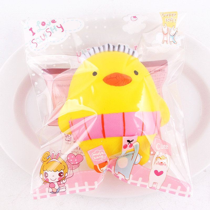 Sanqi Elan Squishy Cartoon Chick Chicken Baby10cm Pomalu Rostoucí S Balením Kolekce Dárková Hračka