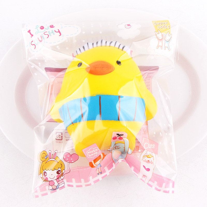 Sanqi Elan Squishy Cartoon Chick Chicken Baby10cm Pomalu Rostoucí S Balením Kolekce Dárková Hračka