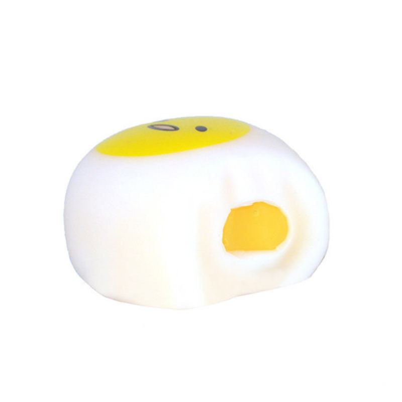 Squeeze Lazy Egg Yolk Uvolňovač Stresu Taška Na Telefon S Přívěskem 4 cm S Popruhem