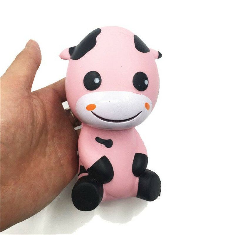 Squishy Baby Cow Jumbo 14cm Pomalu Rostoucí S Obalem Kolekce Zvířat Dárková Dekorační Hračka